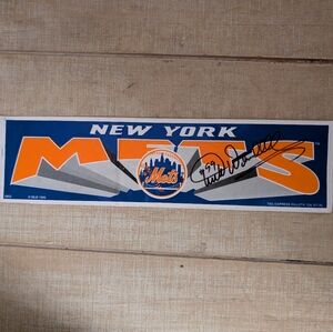 1995 New York Mets Turk Wendell Autographed Bumper Sticker